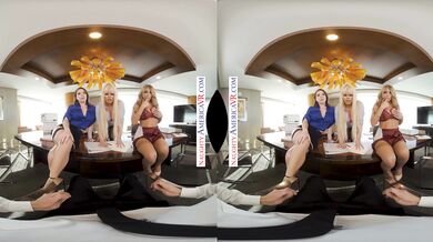 Bianca Burke, Kayla Kayden a Nikki Delano využívají každý centimetr svého smyslného šarmu, aby dotáhly obrovskou obchodní dohodu do zdárného konce