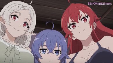 Prsaté hentai kočky si užívají hlasitou lesbickou trojku
